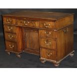 A 19th Century mahogany and walnut writing desk,