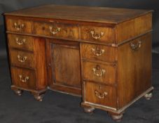 A 19th Century mahogany and walnut writing desk,