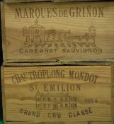 Seven vintage wine crates