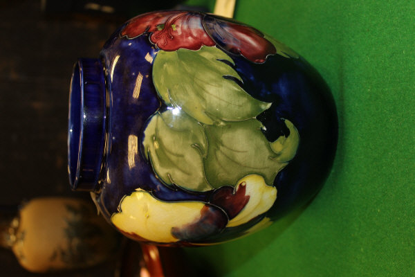 A 20th Century Moorcroft ginger jar of ovoid form decorated with pansies on a cobalt blue ground, - Image 3 of 15