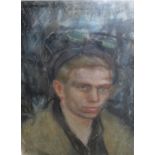 ALEXANDER MIKAELEVICH ZIKOV (20th Century) "The welder", man with goggles on his head,