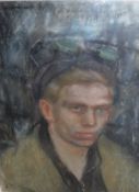 ALEXANDER MIKAELEVICH ZIKOV (20th Century) "The welder", man with goggles on his head,