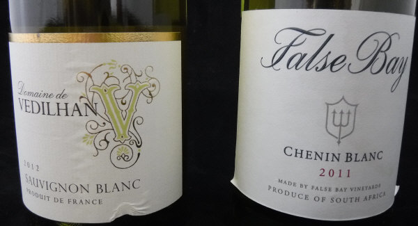 False Bay Chenin Blanc 2011, 75 cl x 6, together with Domaine de Vedilhan Sauvignon Blanc 2012,