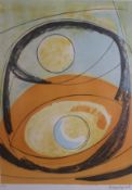 AFTER BARBARA HEPWORTH (1903-1975) "Genesis", colour lithograph dated 1969, limited edition No'd.
