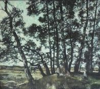 A MILNIKOV (20th Century) "Shady hillock", with couple picnicking, oil on canvas, unsigned,
