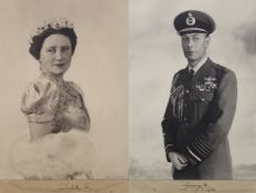 AFTER DOROTHY WILDING (1893-1976) "George VI" and "Elizabeth",