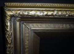 A 19th Century gilt and gesso picture frame with Greek key style and acanthus leaf and berry