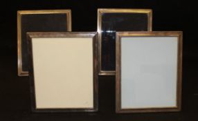 A pair of modern rectangular silver-mounted photograph frames (by Carrs of Sheffield, Sheffield,