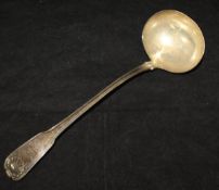 A George III silver soup ladle with Fiddle,