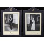 OFFICIAL PHOTOGRAPHS OF QUEEN ELIZABETH II AND PRINCE PHILIP, portrait studies, a pair,