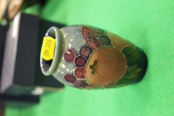 A 20th Century Moorcroft "Blue Finches" vase of small proportions, designed by Sally Tuffin, - Image 2 of 10