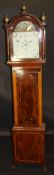 An early 19th Century Scottish mahogany and inlaid long case clock,