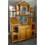 An Edwardian Rosewood and inlaid side cabinet,