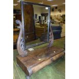 A Victorian mahogany toilet mirror,