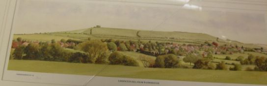 AFTER JAMES "Liddington Hill from Wanborough", limited edition colour print No'd.