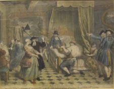 AFTER J DUMONT (1701-1781) "Un Sevurier coup le Pot de Chambre pour dégager le pied de Ragotin",