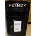A reproduction cast metal and black painted postbox inscribed "Post Box"*
