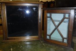 Two mahogany display cabinets of small proportions