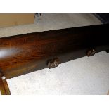 A super king sleigh type bed frame,