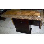 A modern console table,