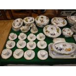 A collection of Royal Worcester "Evesham" pattern tureens, covers and serving dishes,