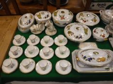 A collection of Royal Worcester "Evesham" pattern tureens, covers and serving dishes,