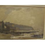 HENRY WILKINSON DANIEL "Robin Hood's Bay", watercolour study, signed lower left,