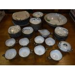 A Japanese "Hand Craft Craftsmen China Pottery" dinner service