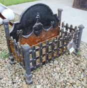 A cast iron fire grate,