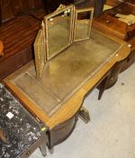 An Edwardian mahogany writing desk,