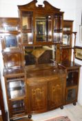 An Edwardian Rosewood and inlaid side cabinet,