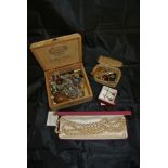 A box containing assorted costume jewellery to include various bangles, beaded bracelets, etc,