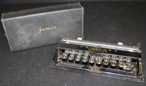 A Charles Bennett Junior Typewriter, circa 1907, by The Junior Typewriter Company, Serial No.