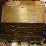 A 19th Century oak bureau,