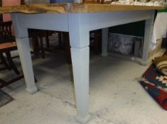 An oak kitchen table,