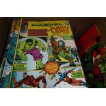 A collection of various comics to include "The Mighty World of Marvel starring The Incredible Hulk"