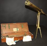 A Victorian portable achromatic refractor telescope by Thomas Cooke of York,