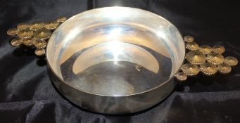 A mid 20th Century silver quaiche,