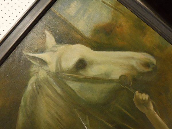 V I NIKOLAEV (20th Century) "Kolka and Dawn", study of a child with horse in a stable, - Image 5 of 12