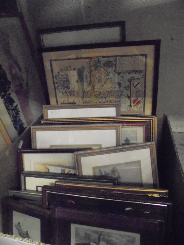 A box and collection of various prints and drawings (26)