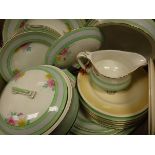 Seven boxes of various china ware to include Beleek, Midwinter, Wedgwood,