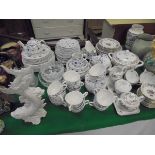 A collection of "Denmark" pattern blue and white dinner wares,