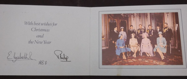 A collection of three Christmas cards from Her Majesty the Queen and Prince Philip dated 1979, - Bild 3 aus 4