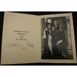 A collection of three Christmas cards from Her Majesty the Queen and Prince Philip signed 1973,