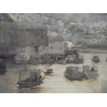P ARDY "Moored fishing boats", oil on canvas, signed lower right,