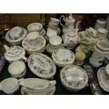 A Royal Worcester "June Garland" part dinner service, Royal Albert "Memory Lane" tea service,