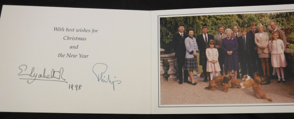 A collection of three Christmas cards from Her Majesty the Queen and Prince Philip dated 1997, - Bild 3 aus 3