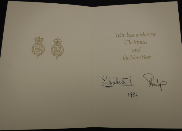 A collection of three Christmas cards from Her Majesty the Queen and Prince Philip dated 1982, - Bild 2 aus 6