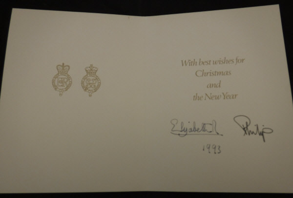 A collection of three Christmas cards from Queen Elizabeth and Prince Philip dated 1991, - Bild 2 aus 6