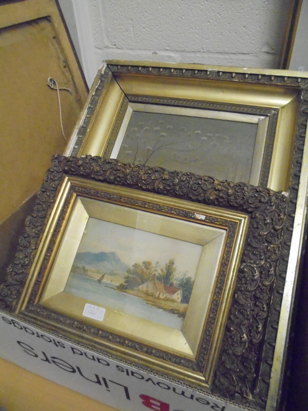A box containing three various paintings and three various mirrors, - Image 2 of 3